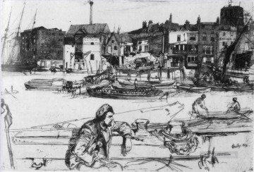 James Abbott McNeill Whistler Painting - Black Lion Wharf James Abbott McNeill Whistler